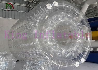 Clear Inflatable Water Toy / Water Rolling Ball  With Clear Dots
