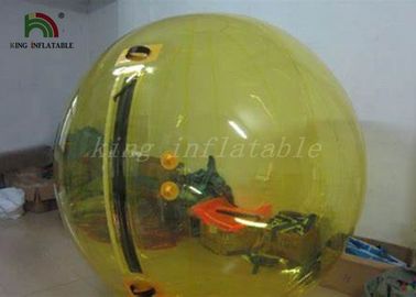 Yellow Color 1.0mm PVC Inflatable Walk On Water Balls / Water Bubble / Human Sphere