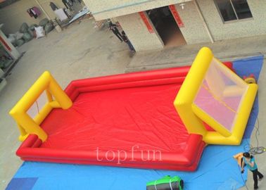 0.45mm - 0.55mm PVC Tarpaulin Inflatable Sports Games , Double Tube Football Field Sports Equipment