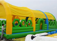 Parque de atracciones inflable a prueba de agua e ignífugo con el tejado en verde