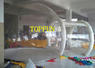Tienda inflable transparente de la burbuja del PVC de 0.8m m con el túnel para la exposición