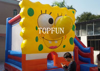 Amarillee el castillo de salto inflable de la lona del PVC de 0,55 milímetros con el CE de Spongebob