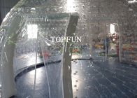 Exposición inflable clara del diámetro de la tienda los 8m de la burbuja de las capas dobles del PVC