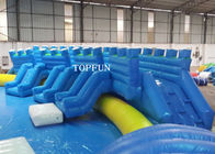 Parque inflable azul emocionante comercial del agua con las piscinas
