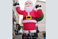 El gigante 33 pie/10M Inflatable Santa Outdoor Inflatable Christmas Decoration explota a Santa Claus