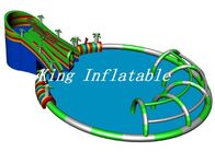 Ventilador constante del agua del diámetro inflable gigante al aire libre del parque los 30m con la diapositiva del cocodrilo