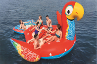 Flotador inflable gigante para piscina de loros para 6 personas, 4,8 m de largo x 4 m de ancho x 2 m de alto, juguete para nadar