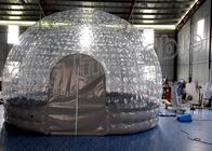 Tienda inflable transparente de alquiler al aire libre de la burbuja de la tienda del cubo con capas dobles
