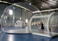 tienda inflable transparente de la burbuja de aire claro de la tienda del PVC de 0.65m m con de una sola capa
