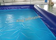 Talla 10m inflable cuadrada X los 8m de la piscina del PVC del azul gigante al aire libre para el uso de los niños