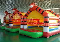 castillo de salto inflable del tigre de la lona del PVC de 0.55m m para el entretenimiento al aire libre