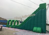 Resbalón inflable verde largo y diapositiva del tobogán acuático del gigante al aire libre comercial atractivo para el adulto