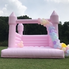 Pastel de boda rosa inflable salto salto castillo mini casa de salto blanco