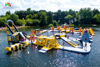 Parque acuático flotante de atracciones acuáticas equipamiento de parque acuático inflable