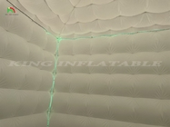 Iluminación LED para exteriores Iglu inflable de techo plano Blanco Gran tienda de campamento inflable tienda de fiesta de bodas