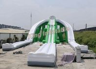 Tobogán acuático inflable emocionante verde gigante de Trippo con el carril 3 para el adulto