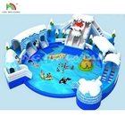 Los niños juegan diseño inflables gran piscina parque acuático inflables parque acuático con piscina y tobogán