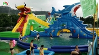 Parque temático de natación inflable Parque acuático de diversiones Parque acuático de diversión