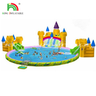 Deslizamiento de agua colorido con piscina para niños y adultos