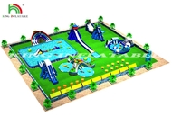 Proyecto de diseño de parque acuático Juguetes inflables Curso de obstáculos de agua tobogán con piscina