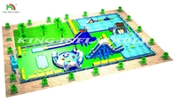 Proyecto de diseño de parque acuático Juguetes inflables Curso de obstáculos de agua tobogán con piscina