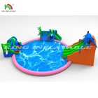 Parque de diversiones Parque acuático inflable Juego Gran tobogán de juego Niños Casa de juegos Equipos de juegos al aire libre