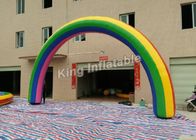 Arcos inflables de Oxford del arco iris colorido de la tela para la entrada del acontecimiento