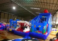 Castillo de salto inflable del mundo del océano de los juegos al aire libre con la diapositiva para los niños y los adultos