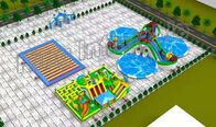 Azul y parque flotante inflable térmico en caliente verde del agua para los niños