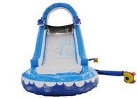 Mini tobogán acuático inflable con el azul de costura doble y cuádruple y el blanco