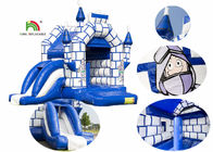 Castillo de salto inflable de los niños de la lona del PVC del azul 0.55m m con la diapositiva