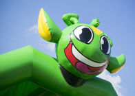Anuncio publicitario verde el castillo animoso/los niños inflables de 2,1 del pie niños del astronauta que saltan el castillo