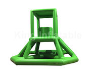 Verde torre del salvavidas del PVC del juguete inflable del agua de 16,41 pies que sube con la escalera