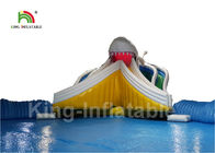 Parques inflables del agua del tema del tiburón blanco con la piscina redonda de los 25m Diamter