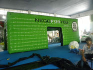 Tienda inflable cuadrada verde del acontecimiento con la lona del PVC de 0.6m m - de 0.9m m, impermeable y resistente al fuego