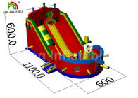 Castillo de salto inflable rojo con el ventilador para la diapositiva combinada de la gorila del niño/del barco pirata