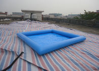 Piscina de agua inflable azul del PVC del cuadrado/piscina de agua para la profundidad de la diversión los 32cm de los niños