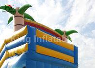 el tobogán acuático de los niños de la palmera del arco iris de los 8*4m con la impresión de la historieta para el alquiler/inflables mojó la diapositiva