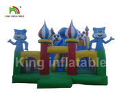parque de atracciones inflable azul de la lona del PVC Platón de 0.55m m/patio al aire libre de los niños