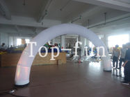 Arco inflable blanco con la luz de la noche del LED para la venta/el arco inflable de la entrada con el tubo del LED