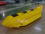 3 barco de plátano amarillo inflable del agua de la lona del PVC de la persona 0.9m m Inflatables/barco de plátano inflable de la venta caliente