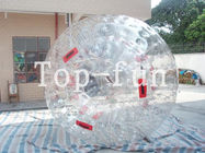 Bola inflable de Zorb de la seguridad transparente del juego de diversión del agua para el patio de los deportes