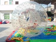 bolas inflables brillantes transparentes del zorb de las rampas del PVC de 1.0m m para la diversión al aire libre del agua