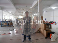 Bola inflable de la burbuja de Zorbing del cuerpo de la lona del PVC/de TPU, bola de balanceo humana para el patio