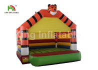 Castillo de salto inflable de la gorila del tigre anaranjado de la lona del PVC para la diversión al aire libre