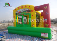 Castillo de salto inflable rojo modificado para requisitos particulares de la casa de muñecas con la diapositiva para el partido
