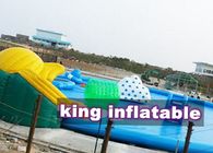 El agua inflable del PVC de la aduana 0.9m m parquea la piscina con la diapositiva y los juguetes en tierra