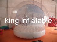 Tienda inflable del globo de la nieve del PVC del globo claro de encargo de la burbuja con la base hermética
