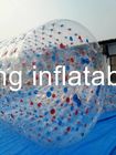 juguete transparente del agua del rodillo cilíndrico inflable del PVC/de TPU de 1.0m m para el parque del agua