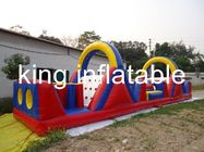 Carrera de obstáculos inflable al aire libre del parque de atracciones de los niños gigantes inflables del PVC